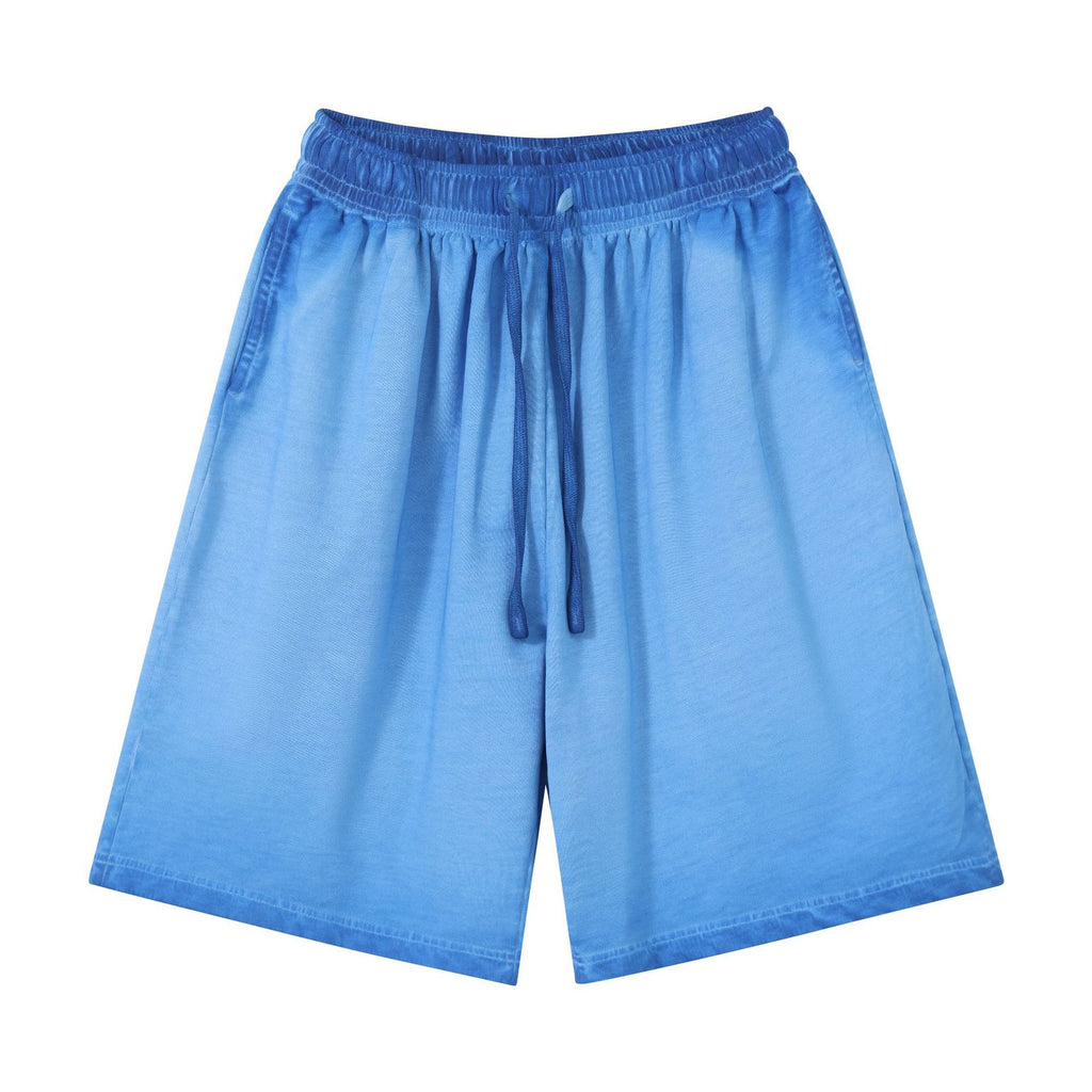 Plus Size Men's Shorts Wholesale 100% Cotton 320g High Quality Loose Fashion Gym Soft Distressed Embroidery Streetwear Shorts