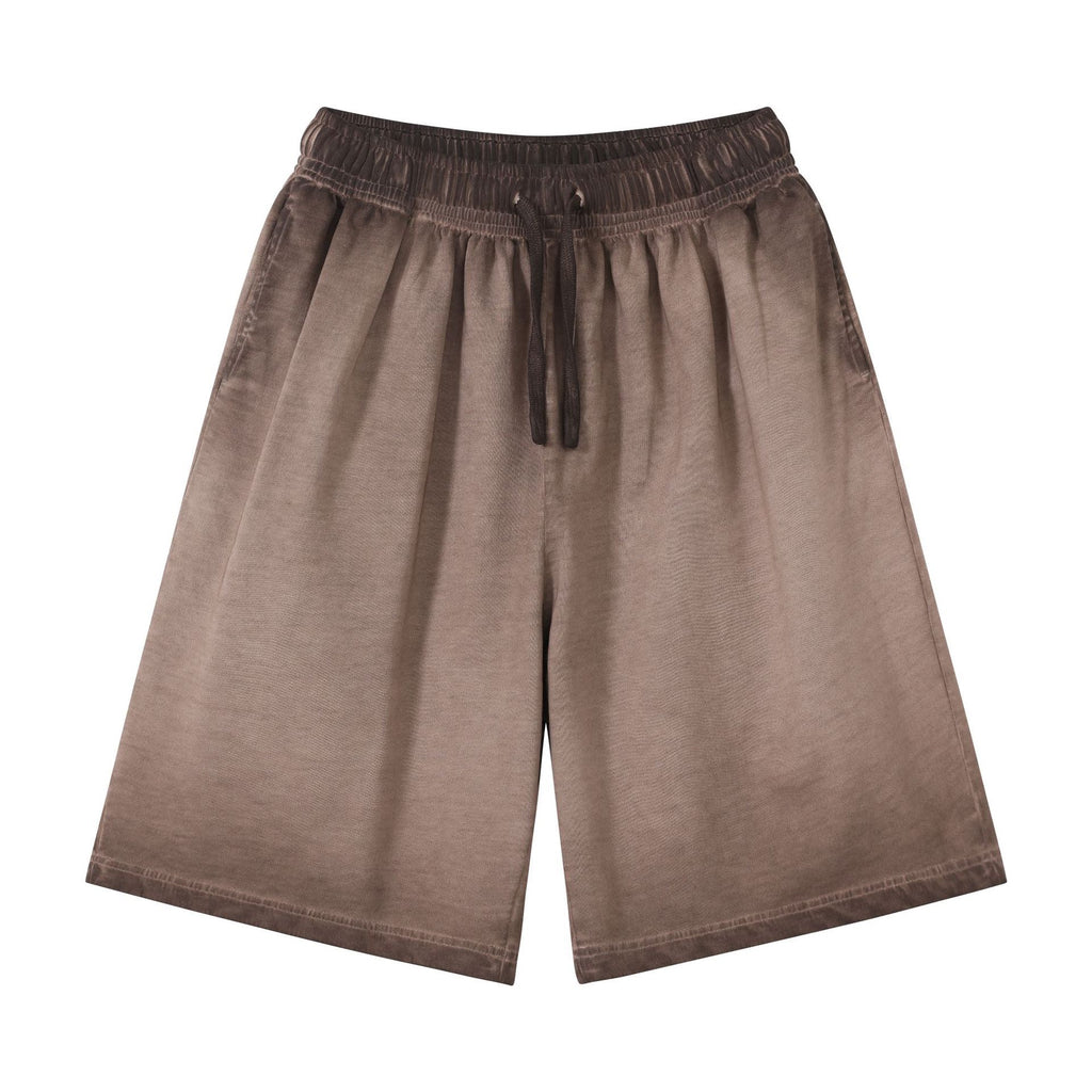 Plus Size Men's Shorts Wholesale 100% Cotton 320g High Quality Loose Fashion Gym Soft Distressed Embroidery Streetwear Shorts