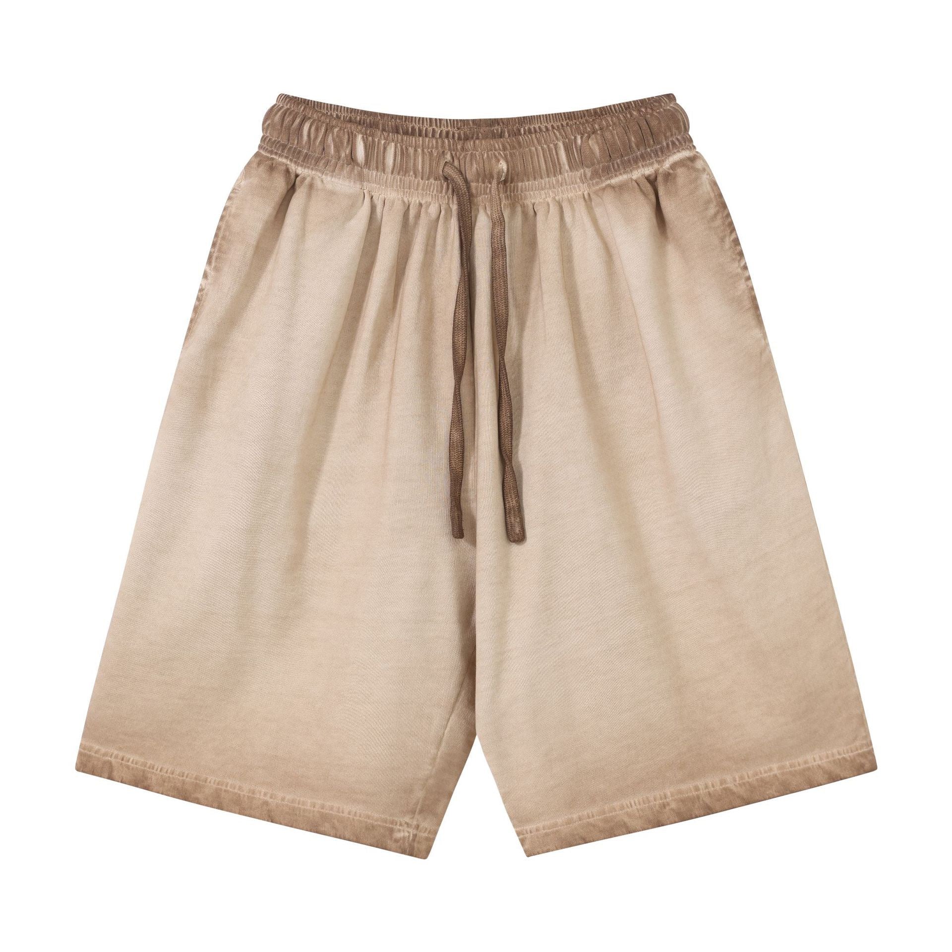 Plus Size Men's Shorts Wholesale 100% Cotton 320g High Quality Loose Fashion Gym Soft Distressed Embroidery Streetwear Shorts