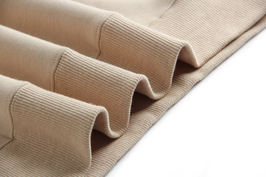 Wholesale Polar Fleece Heavyweight Round Collar High Quality Blank Pure Color Pullover Streetwear Custom Puff Printing Hoodie