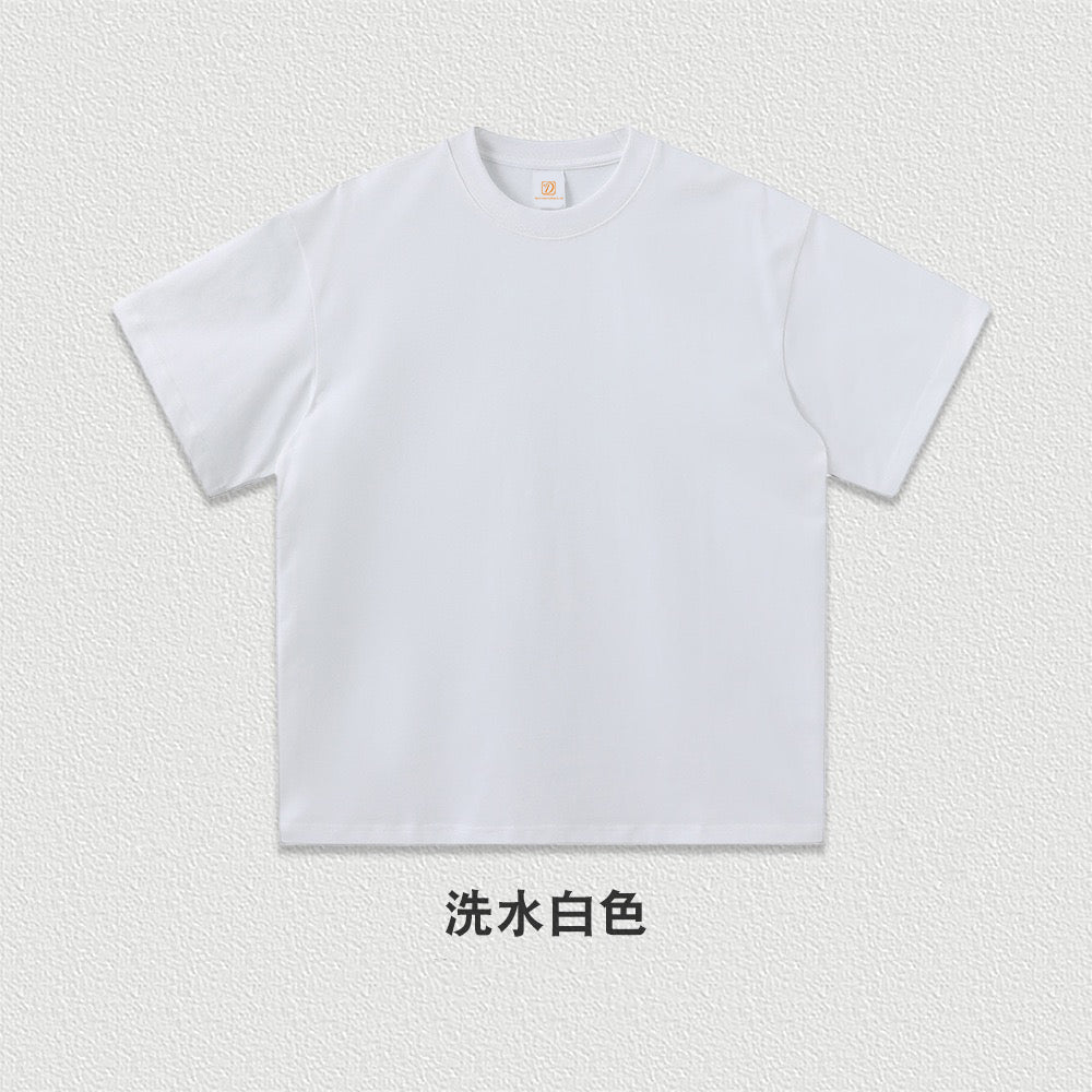 Custom Puff Printing Tshirt 2026 Summer New Style Fashionable Vintage Waxing Printing Acid Washe t Shirt for Men High Quality