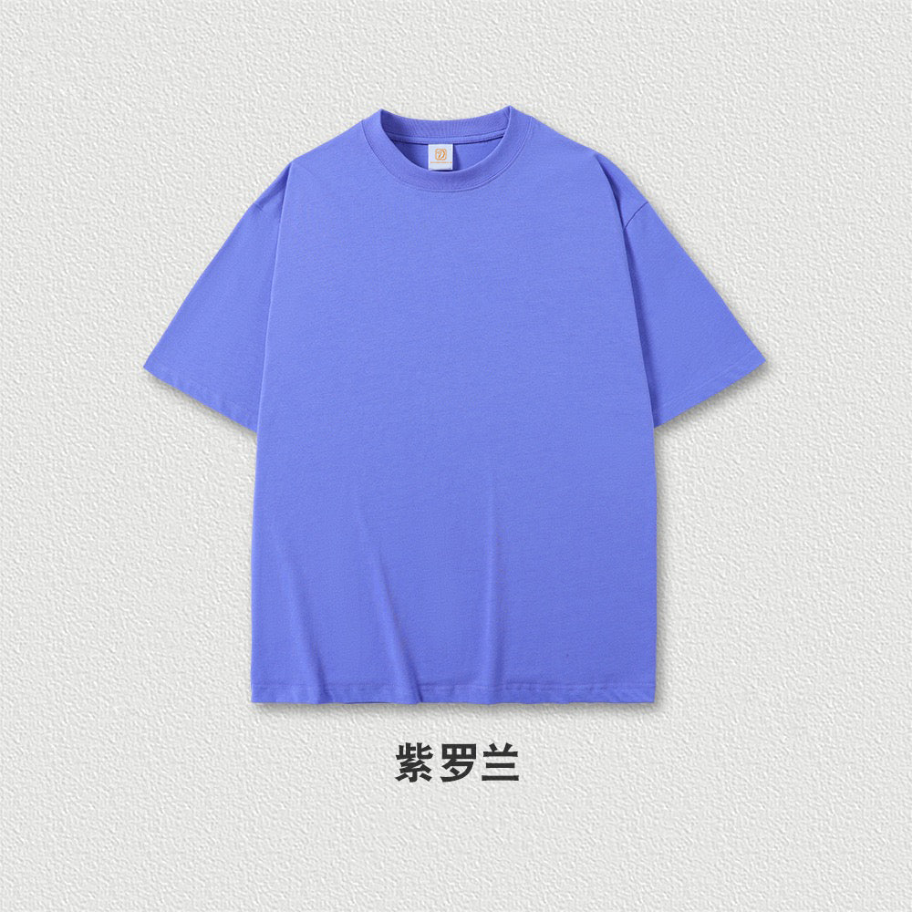 100% Cotton Wholesale Heavy Weight Short Sleeve Drop Shoulder Double Yanze Oversized Streetwear Custom logo Screen Print T-Shirt