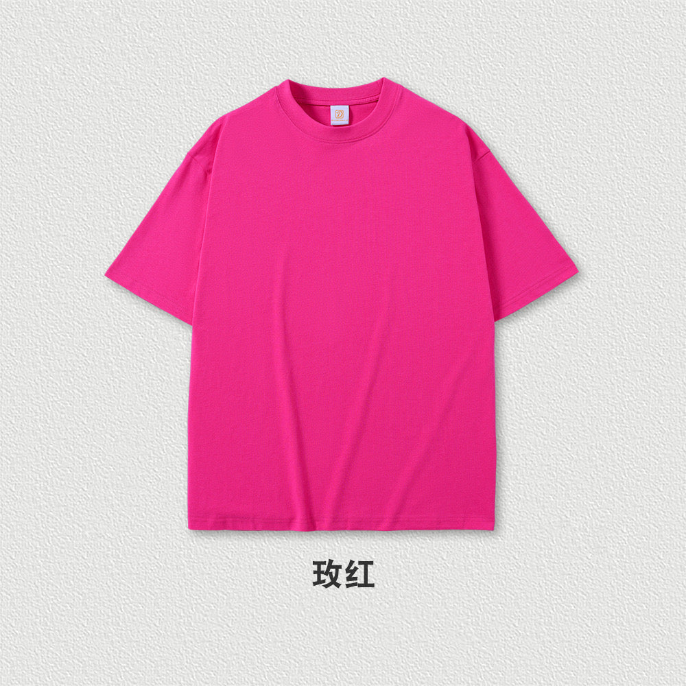 100% Cotton Wholesale Heavy Weight Short Sleeve Drop Shoulder Double Yanze Oversized Streetwear Custom logo Screen Print T-Shirt