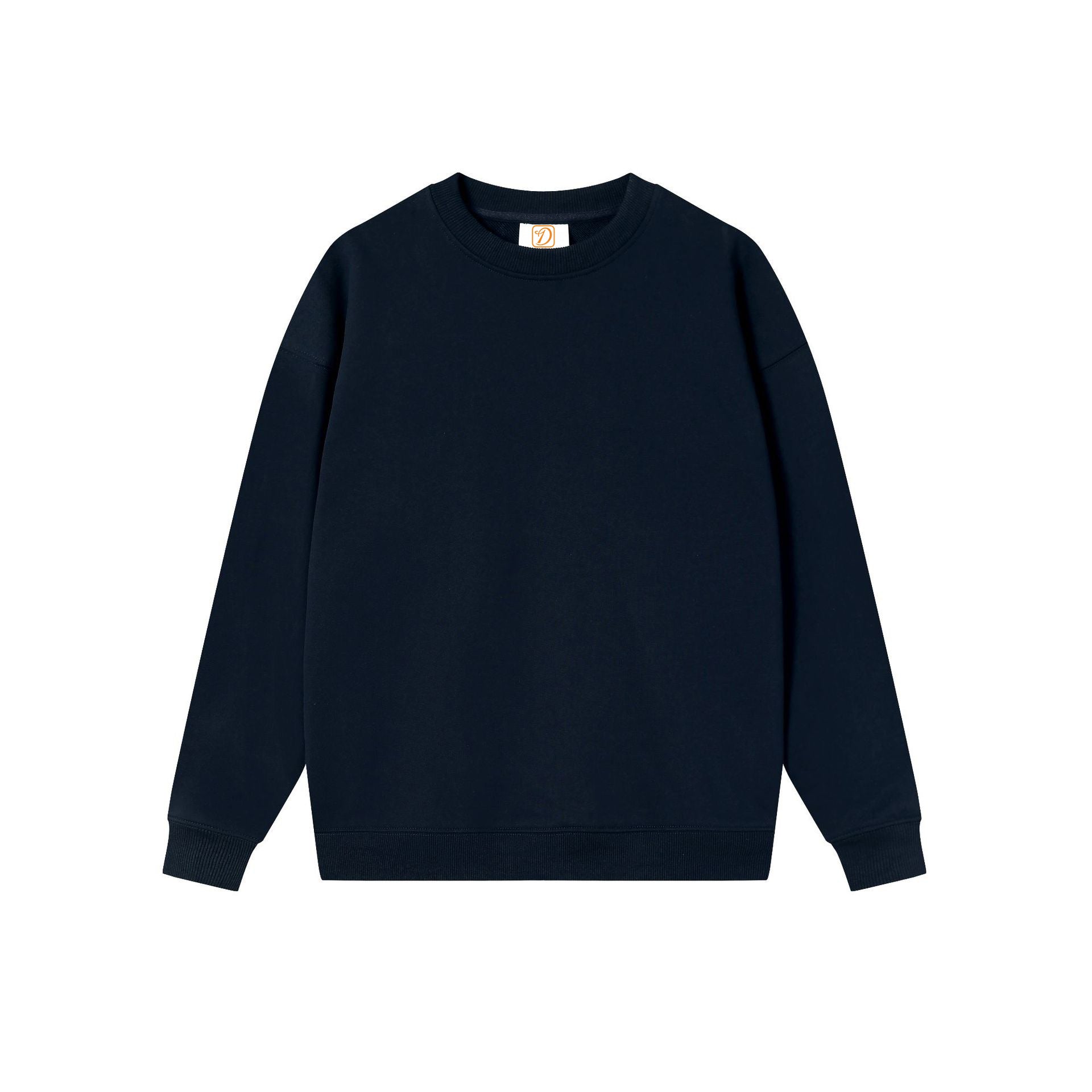 Men's Hoodies & Sweatshirts Custom Puff Printing Streetwear Crewneck High Quality Loose Drop Shoulder Black Plain Hoodies