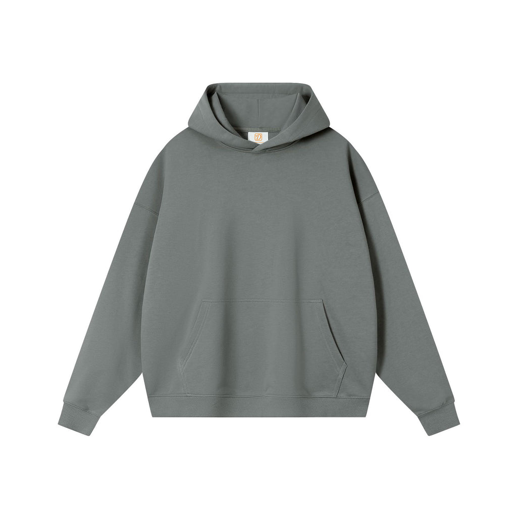 Wholesale Custom French Terry Wireless Drop Shoulder High Quality Blank Distressed Embroidery Hoodis with logo