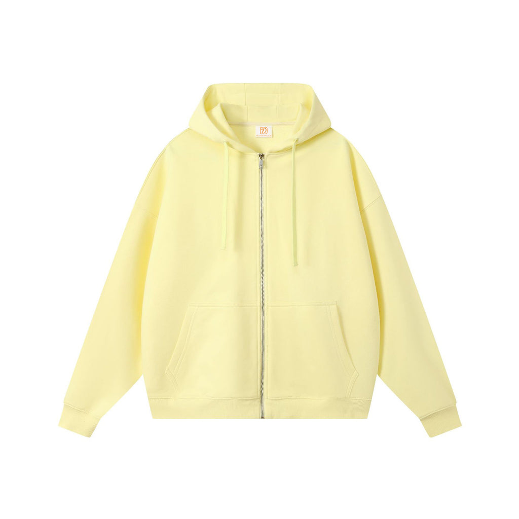 Custom Hoodies logo Blank Zip up Loose High Quality Streetwear Polyester/Cotton Puff Printing Drop Shoulder Men's Hoodies