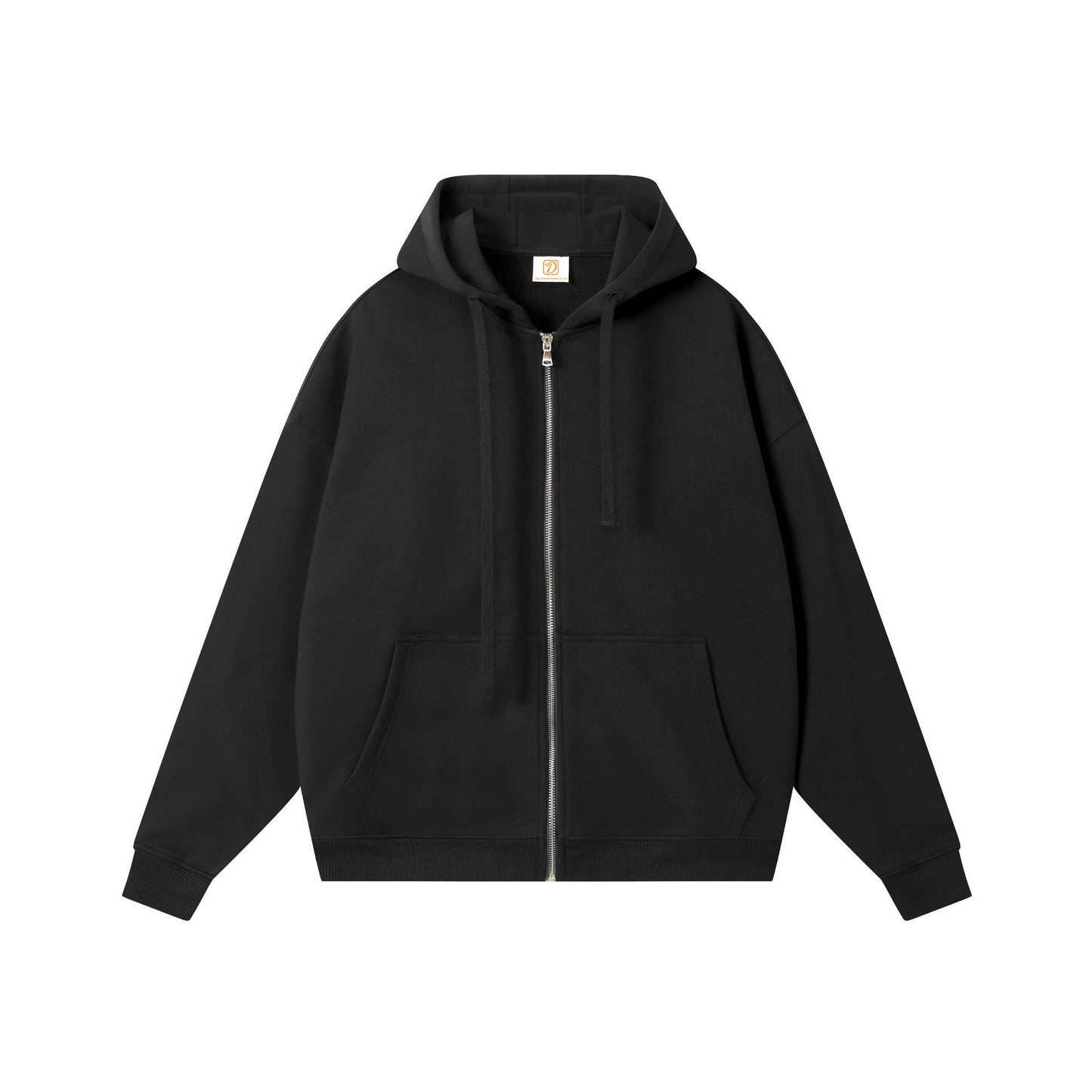 Custom Hoodies logo Blank Zip up Loose High Quality Streetwear Polyester/Cotton Puff Printing Drop Shoulder Men's Hoodies