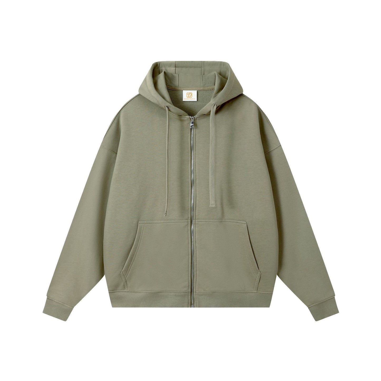 Drop Shoulder High Quality Custom-made Unisex Casual Heavyweight Blank Full Zip Men's and Women's Hoodies