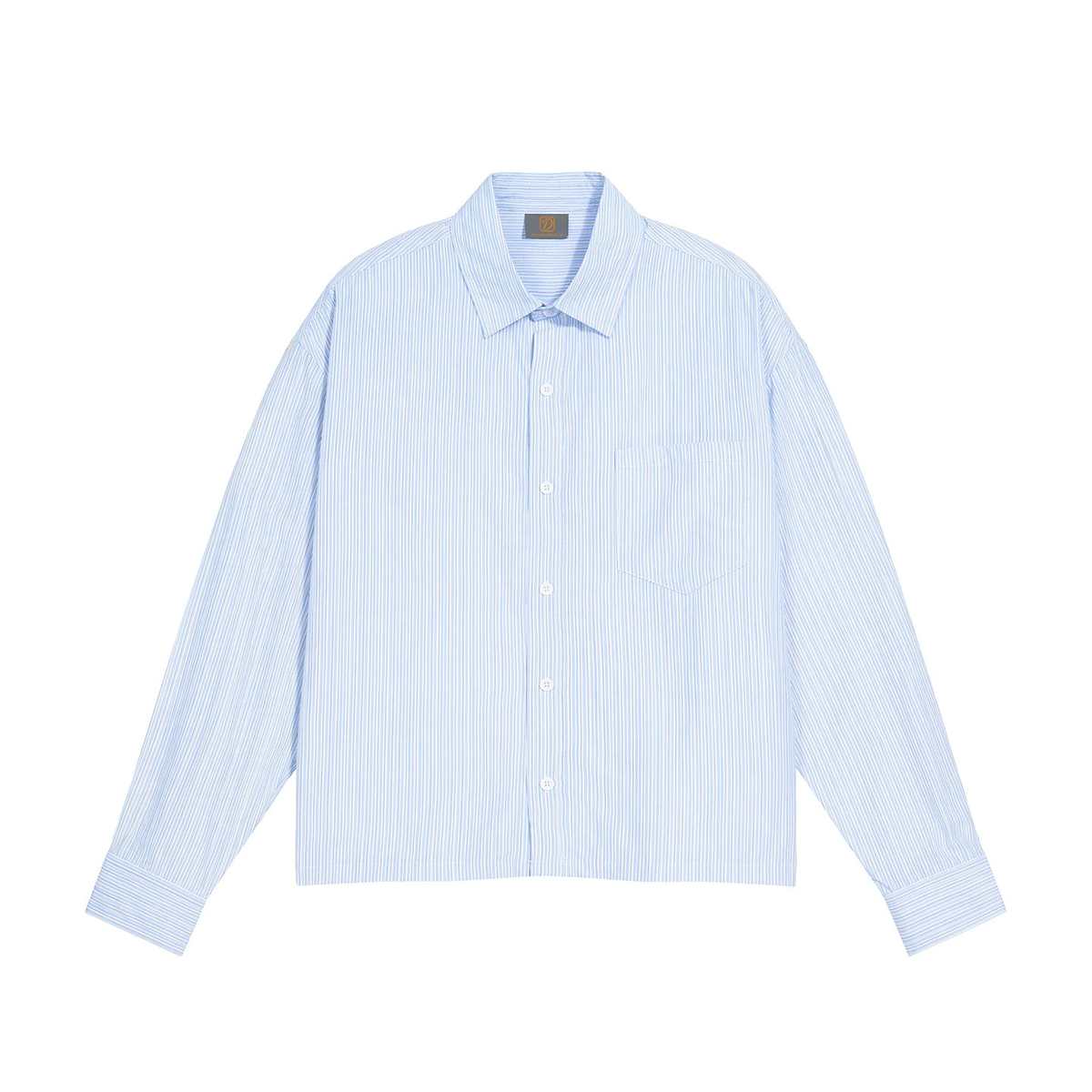 Customized Square Cut Short Sleeved Striped Shirt for Boys Loose Fit Long Sleeves Casual Shirt with Pocket Long Sleeve Tshirts