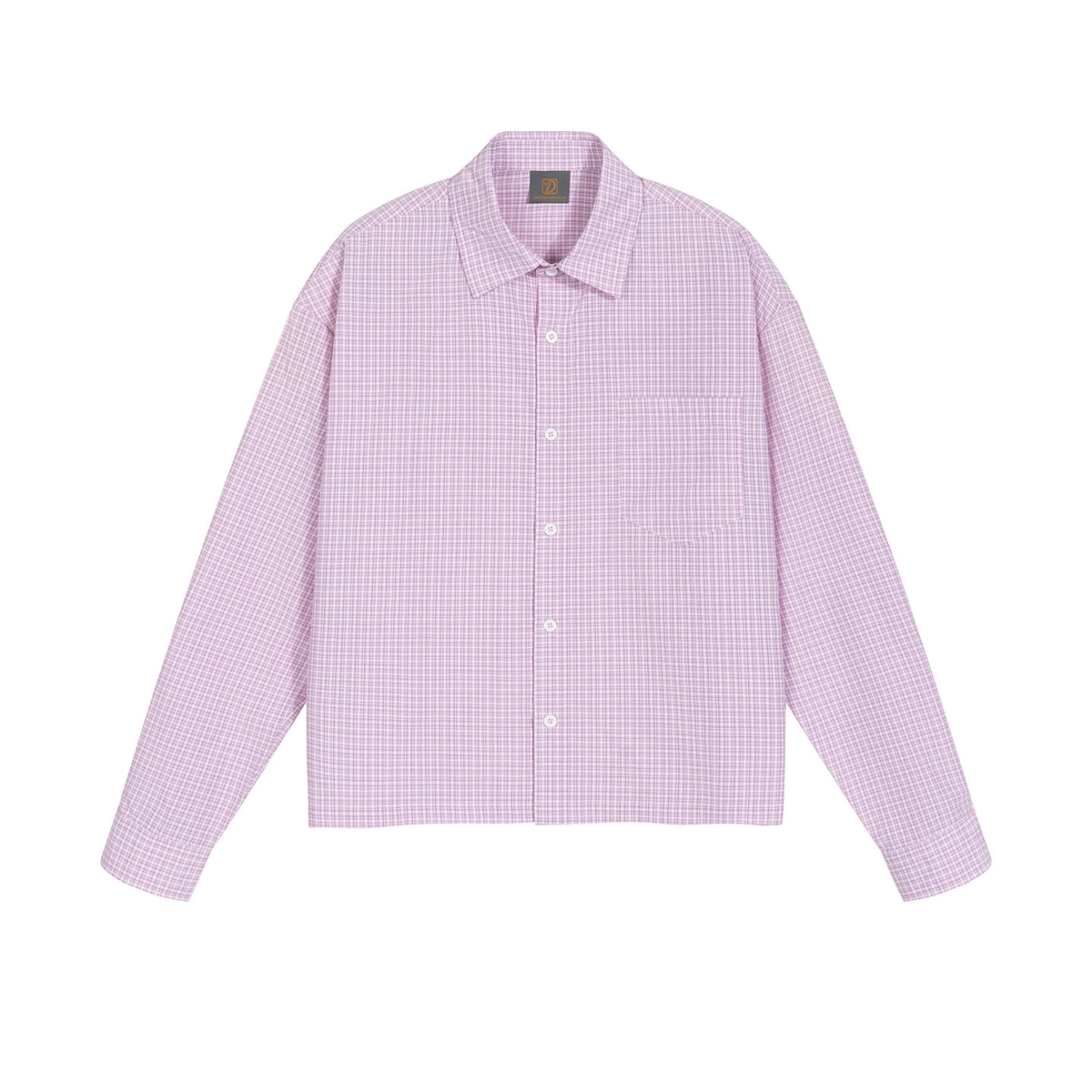 Oem Customize Your Own Exclusive Design Fine Check Square-cut Short Sleeved Casual Long Sleeved T Shirt for Men Check Shirt