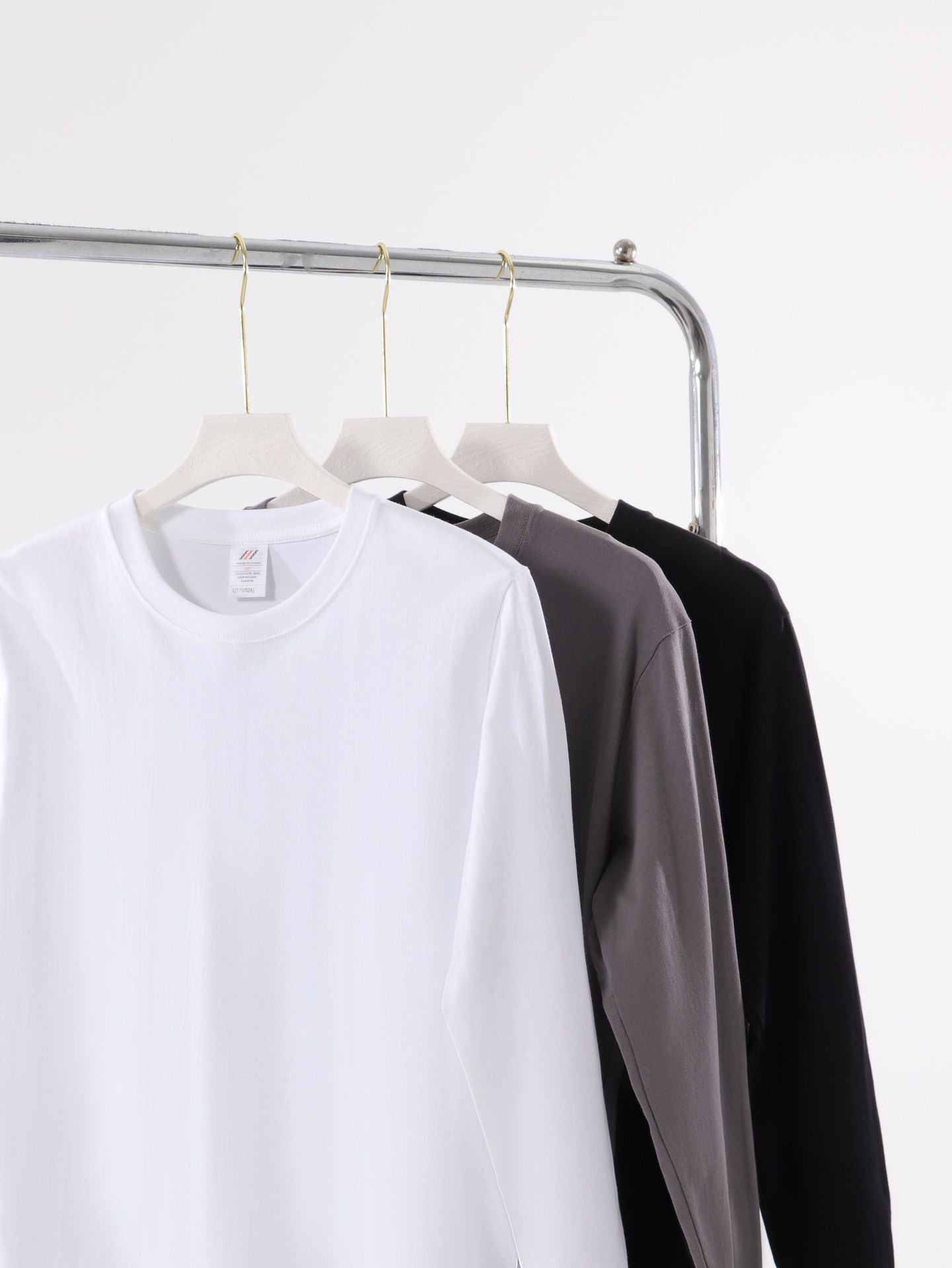 100% Cotton T-shirt Loose Blank Streetwear Vintage High Quality New Design Washed Screen Printed Long Sleeve t Shirt for Men