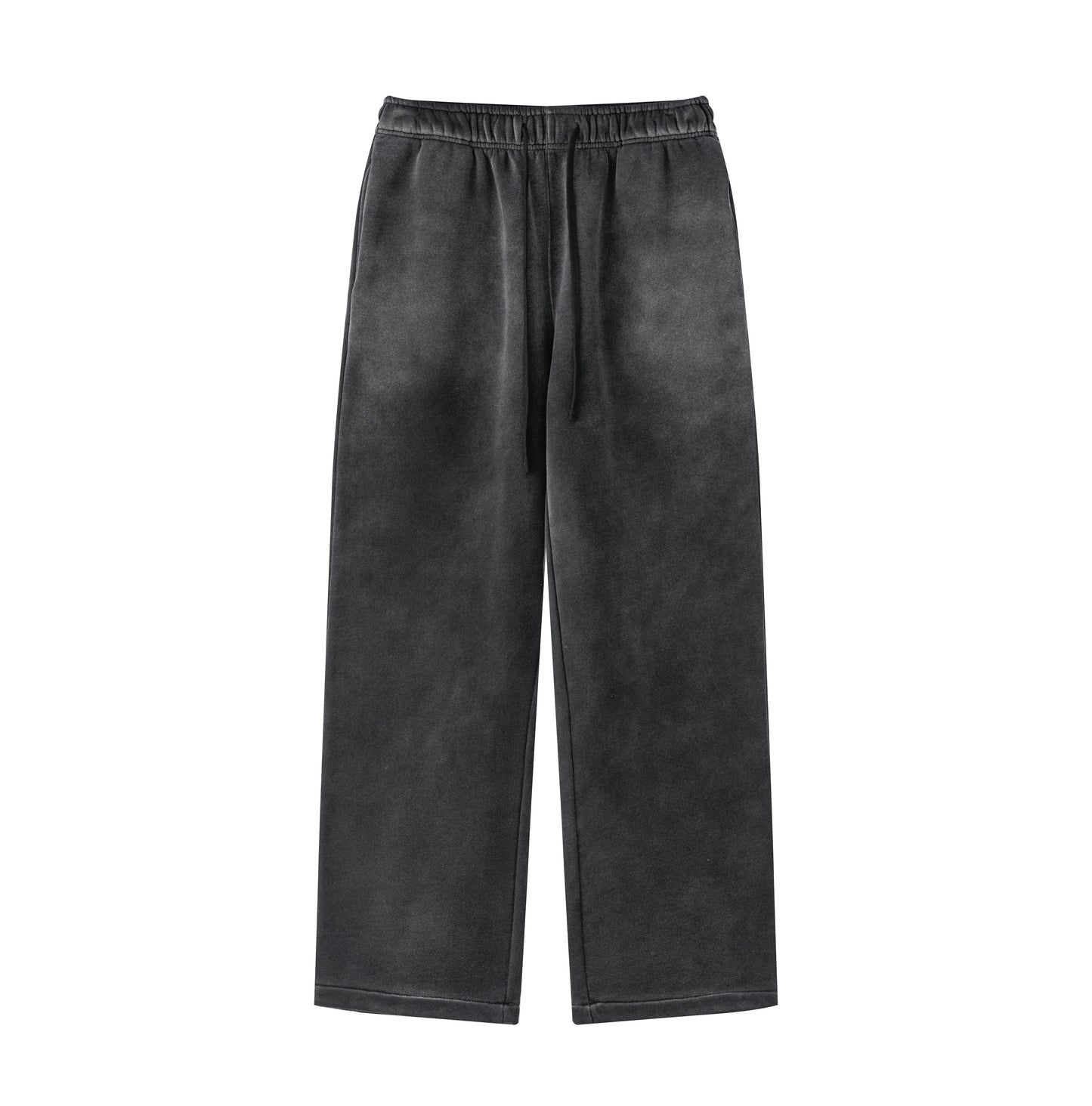 Oem Sweatpants Manufacturer Thick and Loose Wide Leg Straight Cut American Street Trendy Brand Washed Fabric Sweatpants