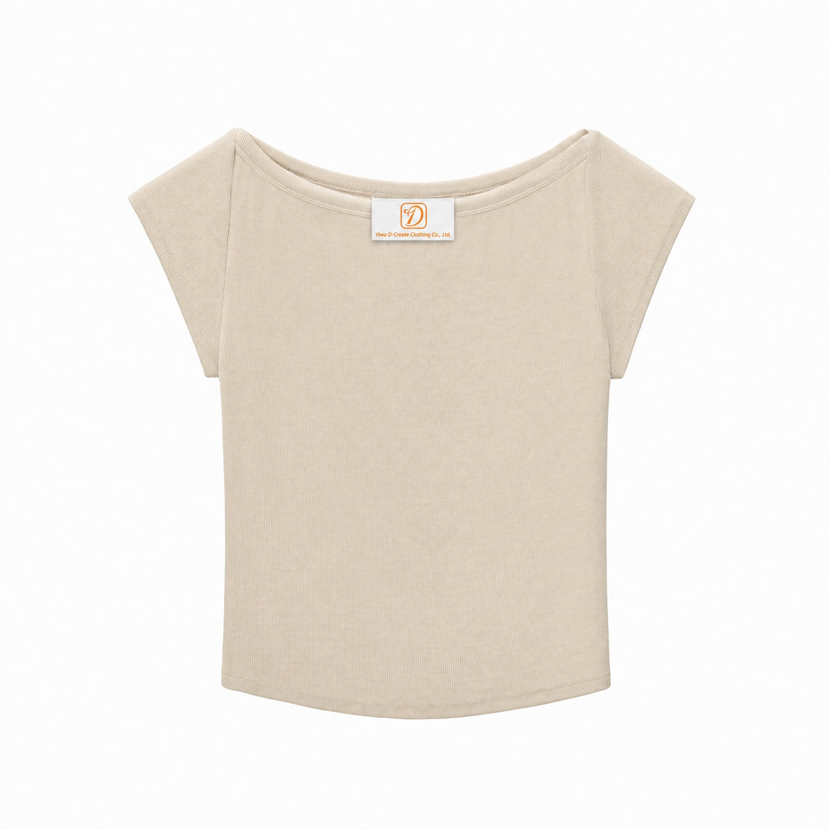 Customize Your Own Exclusive Design Hot Girl Style Short Sleeved T Shirt with Close Fitting Elastic Short Sleeves for Women