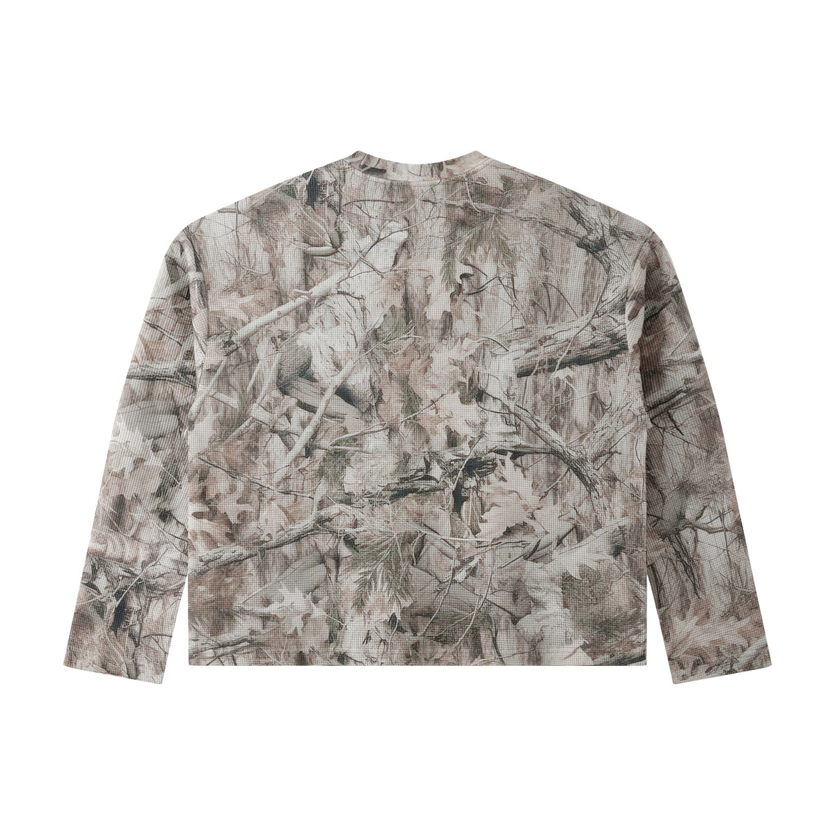 Customized Long Sleeve Tshirt Tree Branch Camouflage Stenciled Long Sleeved Trendy Loose Breathable Moisture Wicking t Shirt