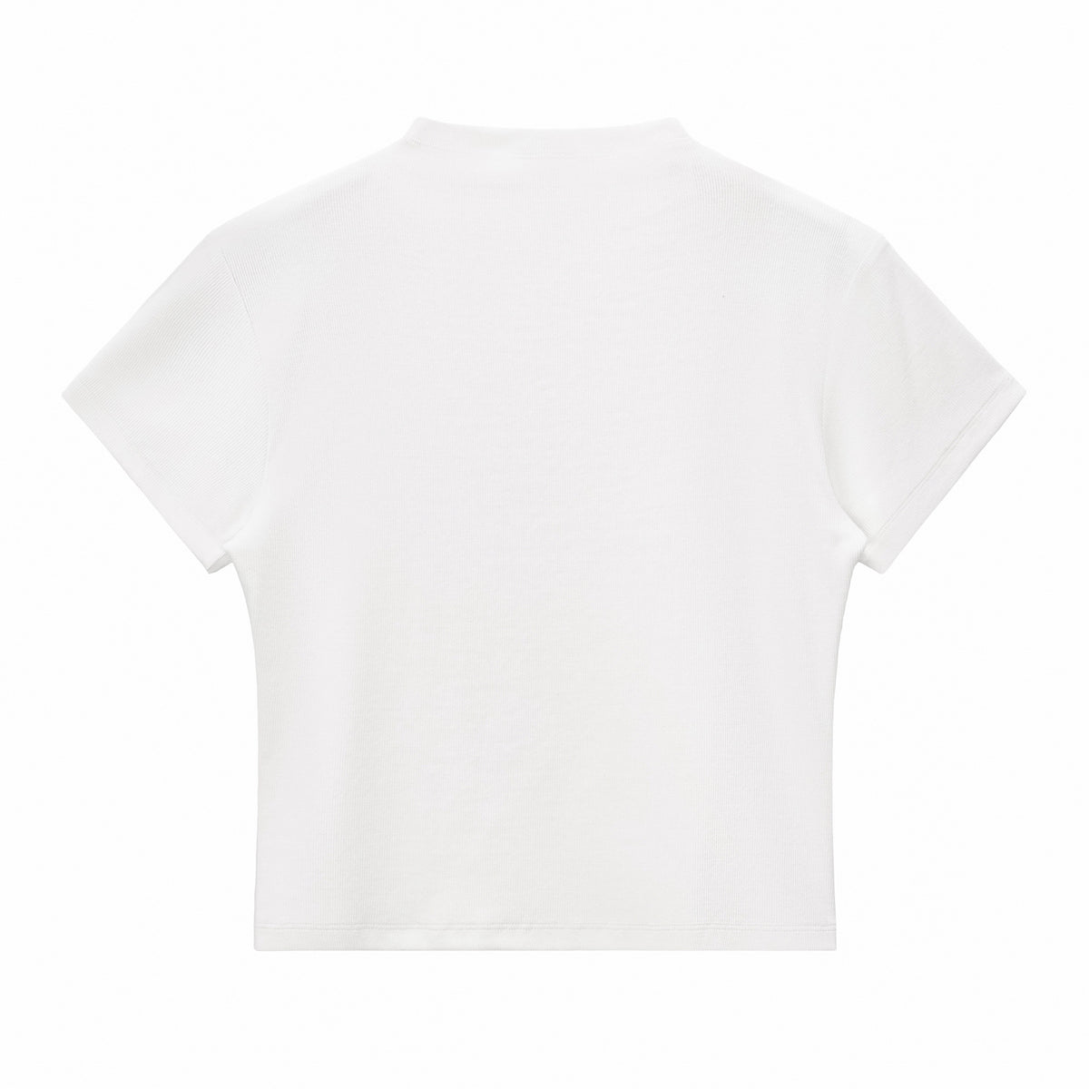 Oem Summer Version Small High Neck Elastic t Shirt for Women 260g Hot Girl Short Sleeved Base Layer t Shirt American Style