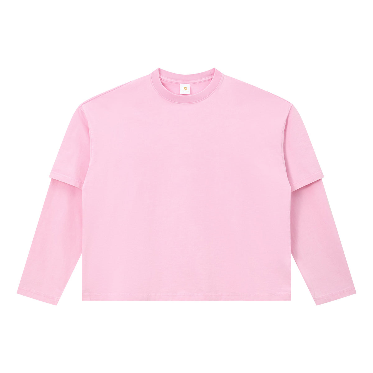 Oem Custom logo Retro Style Snowflake BOXY Loose Fake Two Piece Long Sleeved T Shirt Men Long Sleeves Tshirt High Quality