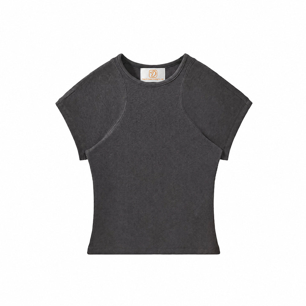 Customized t Shirts College Style 260G Stitched Shoulder-sleeved Short Sleeved Stretchable Short Sleeved From a Trendy Brand