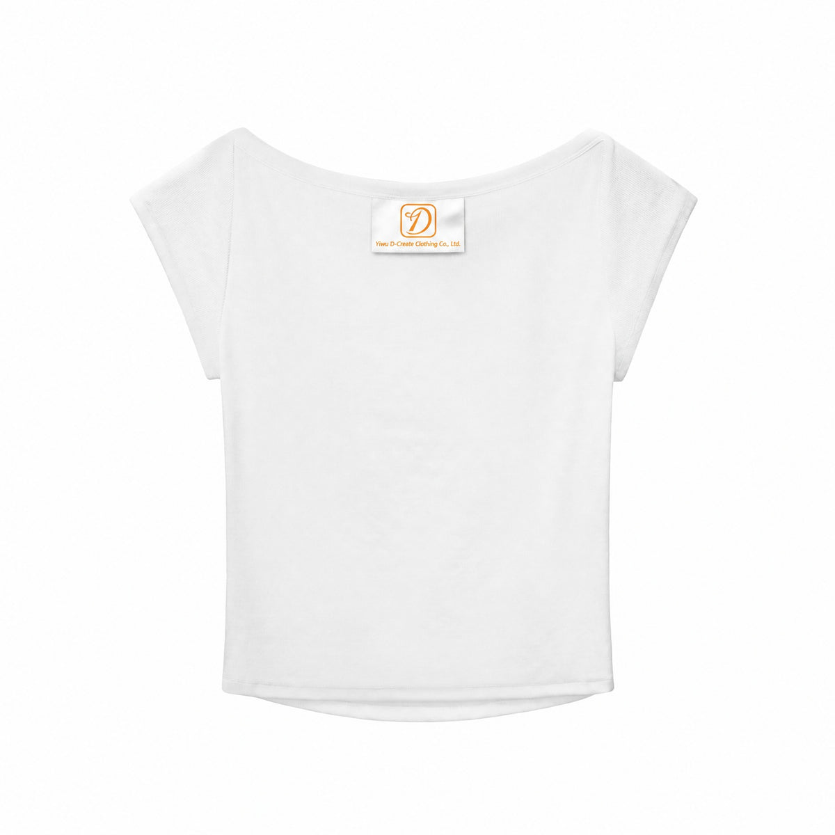 Customize Your Own Exclusive Design Hot Girl Style Short Sleeved T Shirt with Close Fitting Elastic Short Sleeves for Women