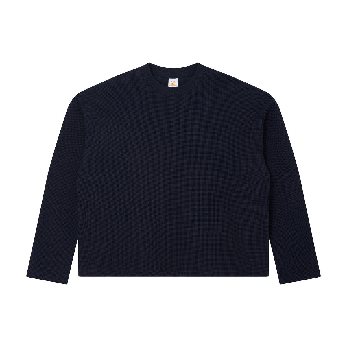 Long Sleeves Tshirt Boxy Solid Color Breathable Long Sleeved Loose Trendy Dropped Shoulder Waffle Sleeve Fall and Winter Style