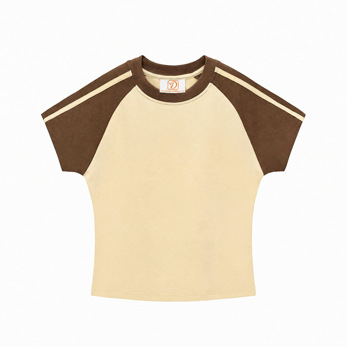 OEM Retro Contrasting Stripes T Shirt Women's Slim Fitting Comfortable Elastic Base Layer that Can Be Layered Under T Shirts