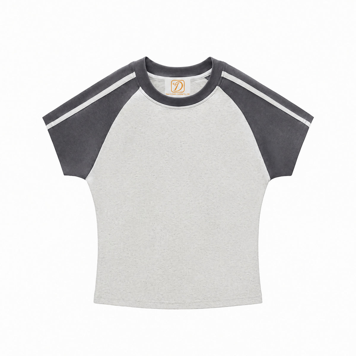 OEM Retro Contrasting Stripes T Shirt Women's Slim Fitting Comfortable Elastic Base Layer that Can Be Layered Under T Shirts