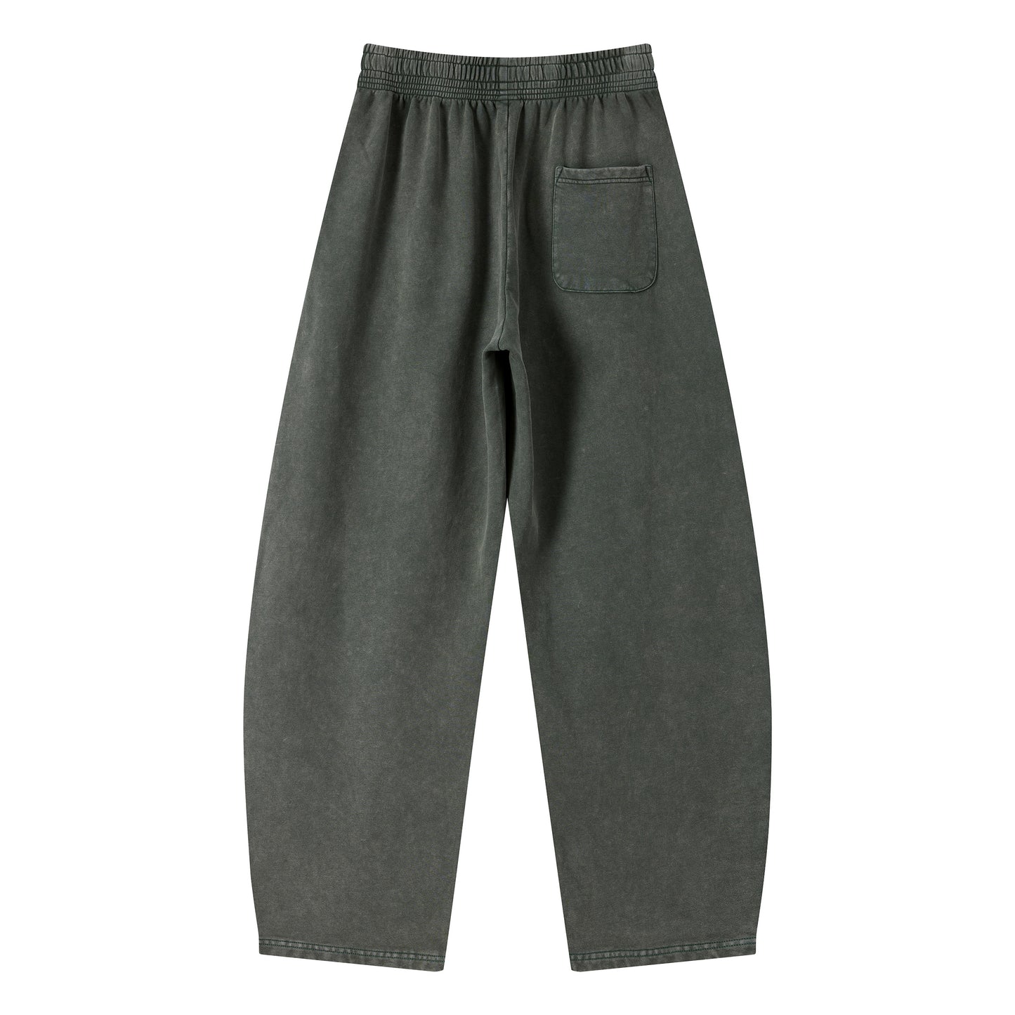 Customized Couture Washed Fabric Pants with Fading Effect Curved Blade Style Casual Heavyweight 360g Pure Cotton Sweatpants