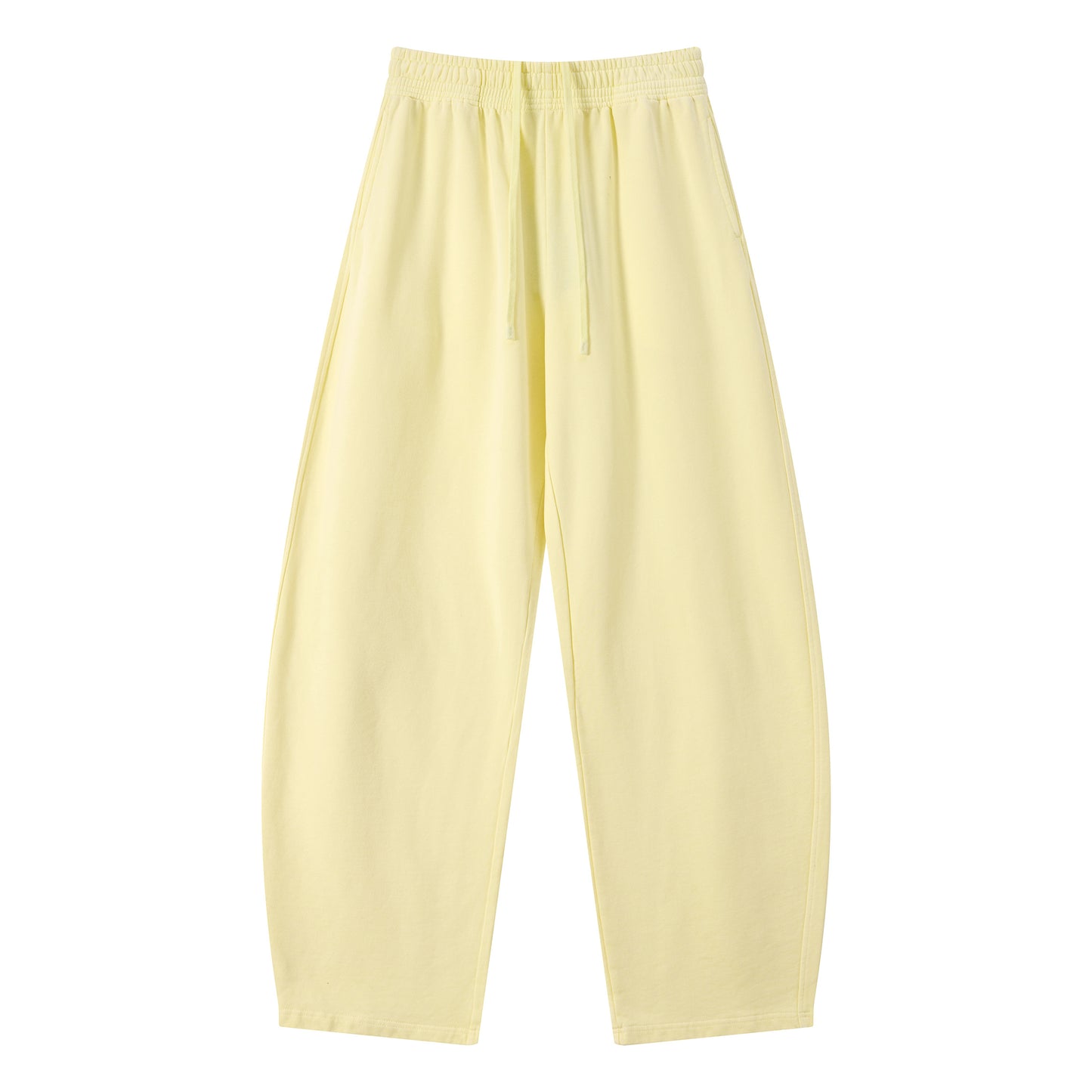 Customized Couture Washed Fabric Pants with Fading Effect Curved Blade Style Casual Heavyweight 360g Pure Cotton Sweatpants