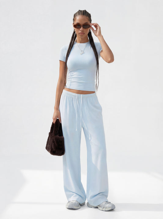 Sweatpants From a Trendy Brand High Quality Comfortable Stretchy Straight Leg Multiple Processes to Choose From American Style