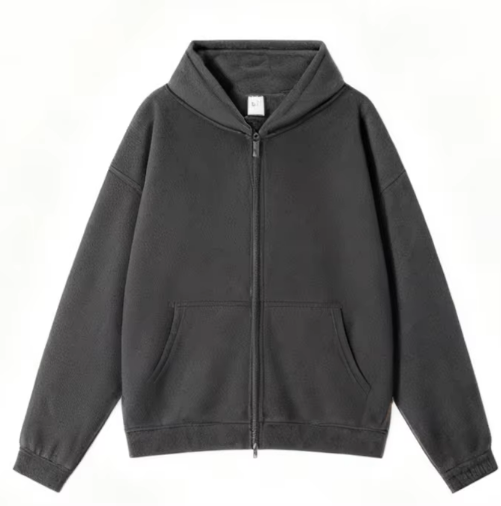 Manufacturer Hoodies Custom Drop Shoulder High Quality Streetwear Blank Boxy Fashion Fleece Full Zip up Men's Hoodie