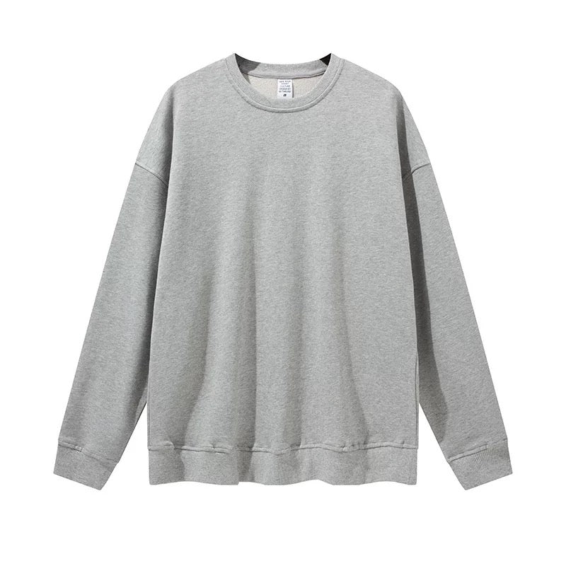 Customized Hoodie Unisex 14 Color Fleece Loose sleeved Round Neck Pullover Hoodies 100 Cotton Blanc American Vintage Style