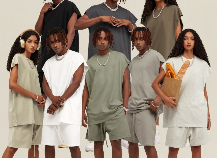 305G Heavyweight 100% Cotton Sleeveless Oversize Custom Blanks Loose High Quality Plain Tshirts for Printing