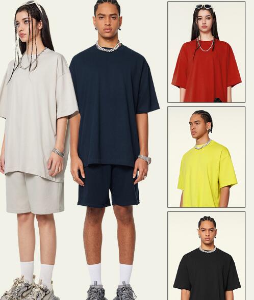 Custom Drop Shoulder Loose Blanks t Shirts Heavyweight Quick-drying Blank High Quality Oversize Dtf Transfers for t Shirts