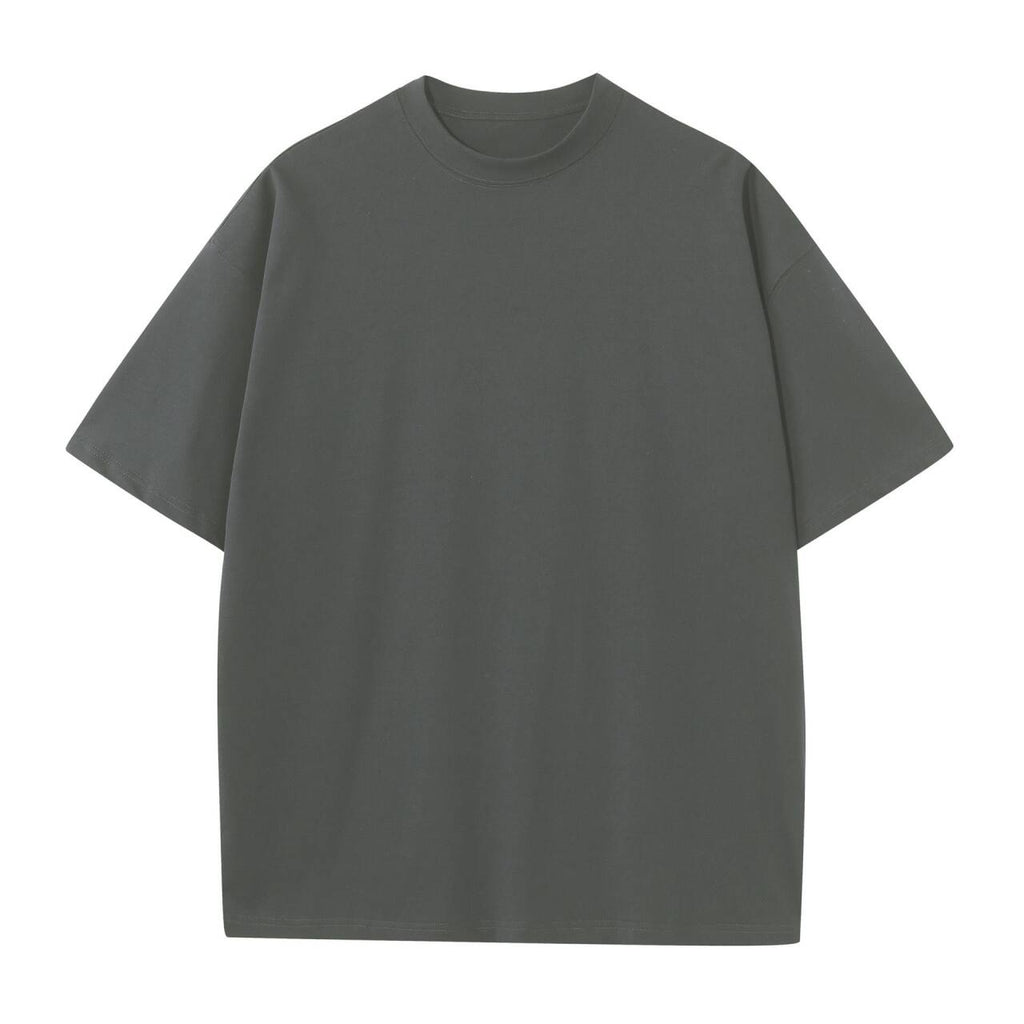 Cotton Tshirt Unisex High Quality Plain Pure Color Loose Blank Heavyweight Drop Shoulder Streetwear Heat Transfers for T-shirts