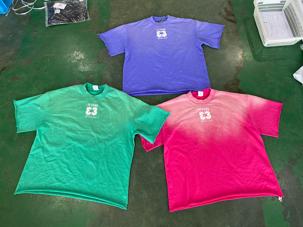 Customized t Shirts Streetwear Acid Wash Blank Heavyweight Vintage Drop Shoulder High Quality Mens T-shirt Printed