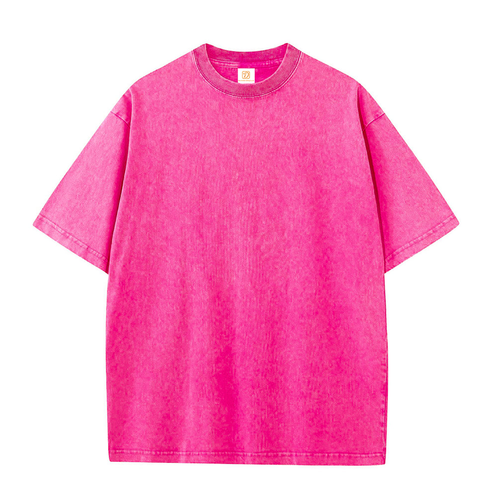 Custom logo Design T-shirt High Quality 2026 Summer Round Neck Streetwear Vintage Heavyweight Drop Shoulder Wholesale T-shirt