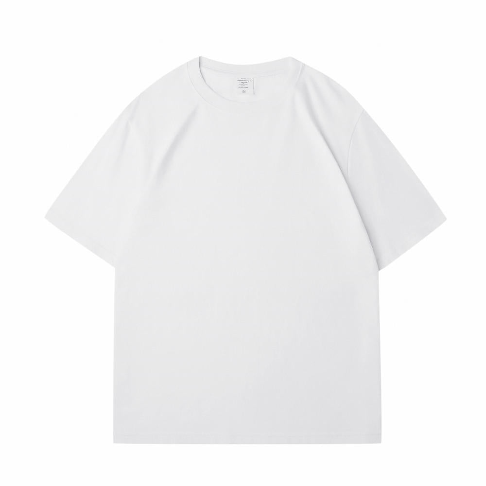 12 Color All Cotton Short Sleeved T-shirt with Loose Shoulder Design and Couple Style t Shirt for  High Quality Personalized
