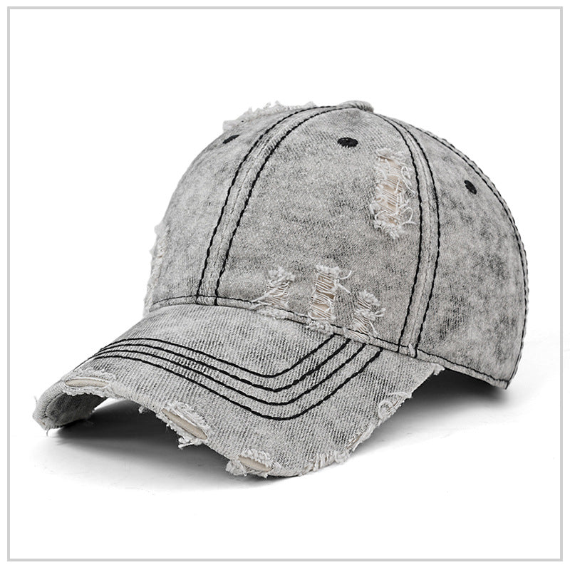 Custom Washed Caps Broke High Quality Fashion New Design Casual Streetwear 100% Cotton Wholesale Screen Printed Caps