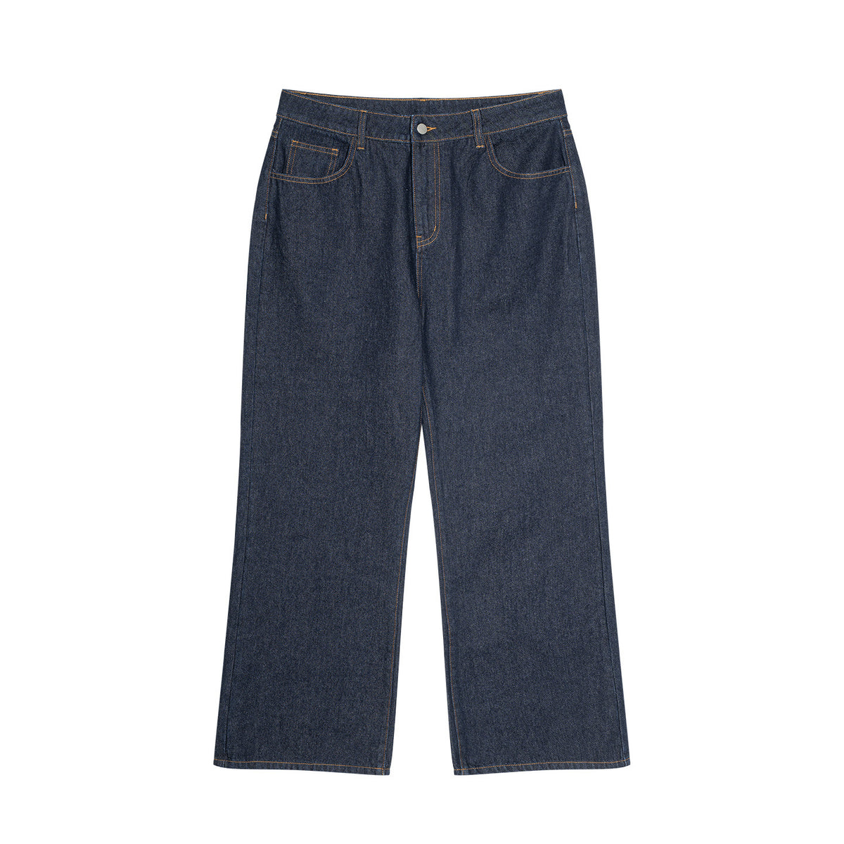 Customize Your Design Loose and Wide Leg Plain Colored Jeans Trendy New Style Soft and Comfortable Straight Leg Casual Pants