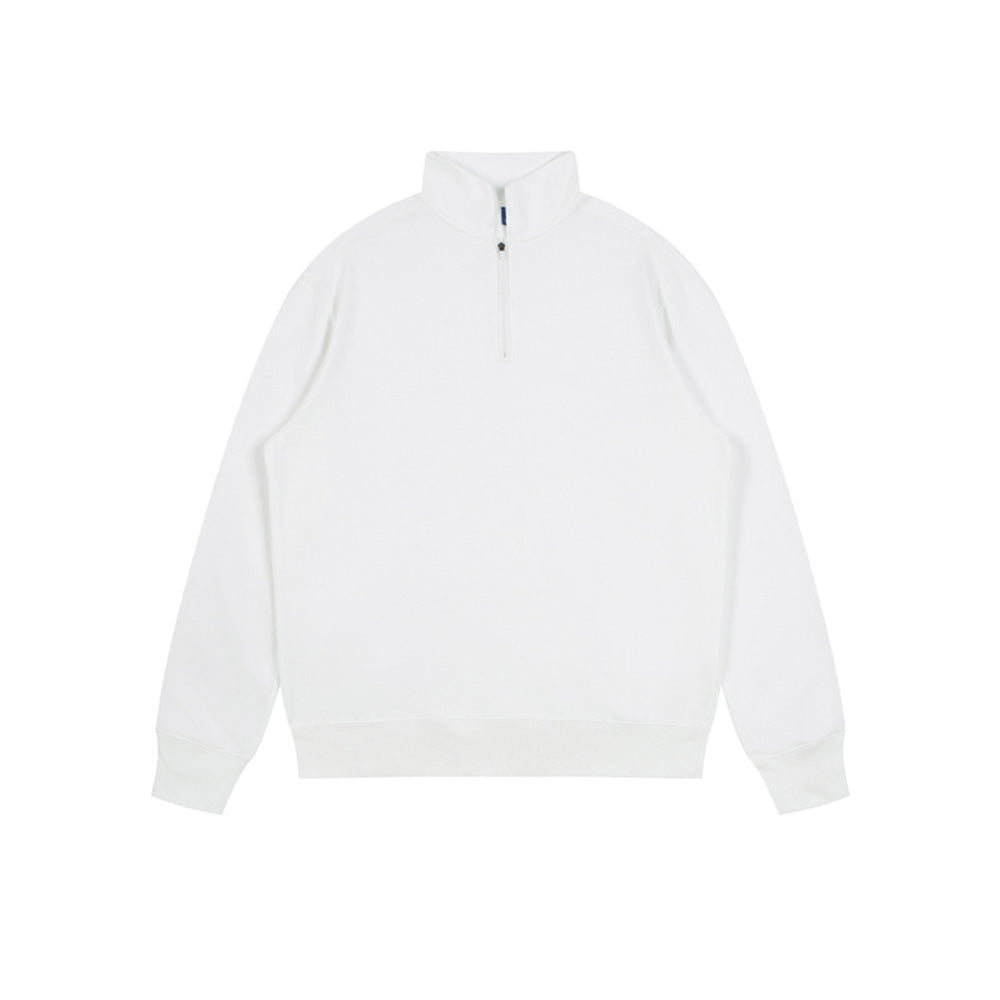 Fashion Half Zip Men's High Neck Pullover Hoodie for Spring and Autumn Hoodies 100 Cotton Blanc Hoodies From a Trendy Brand
