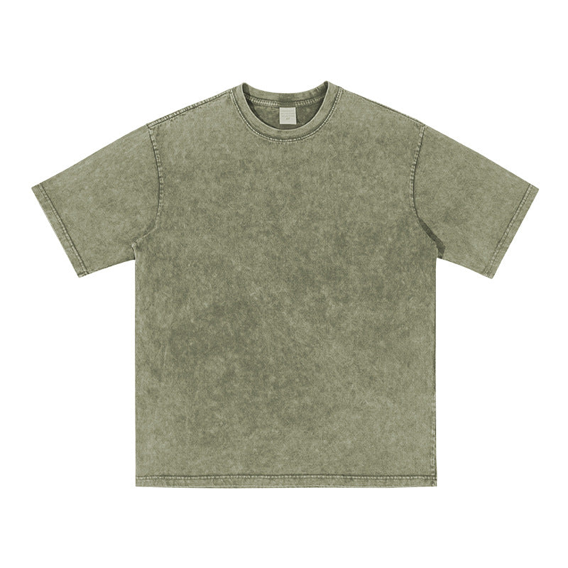 Vintage T-shirt Custom Acid Wash Streetwear t Shirt for Men Distressed Blank Round Neck Short Sleeve t Shirt High Quality