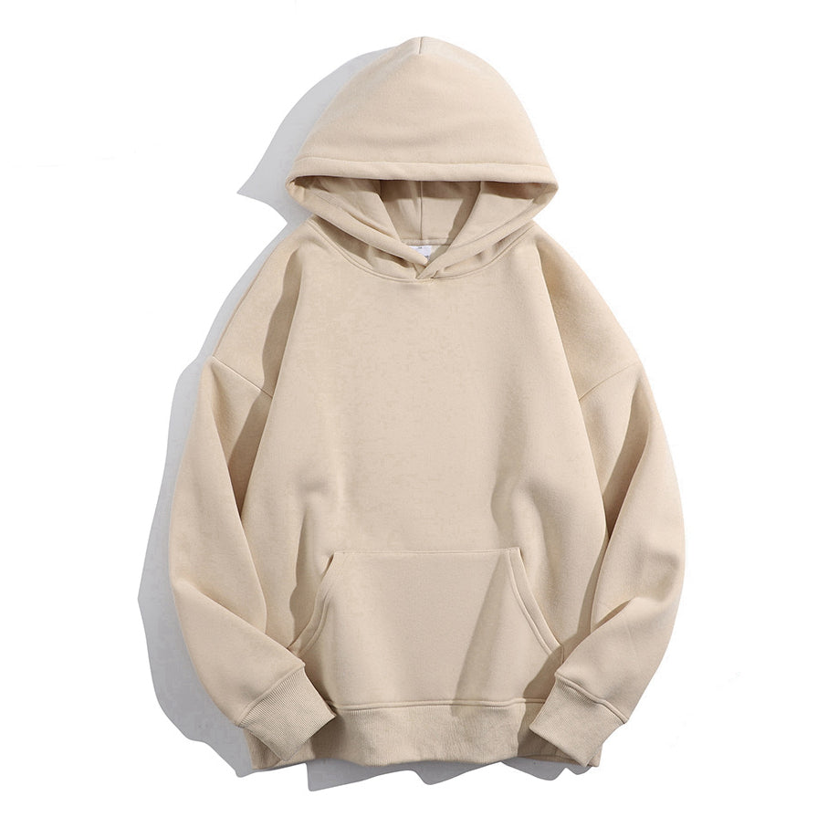 Customize Your Own Exclusive Design 420g Oversized Dropped Shoulder Brushed Heavy Duty Hoodie Plain Pullover Hoodie for Printing