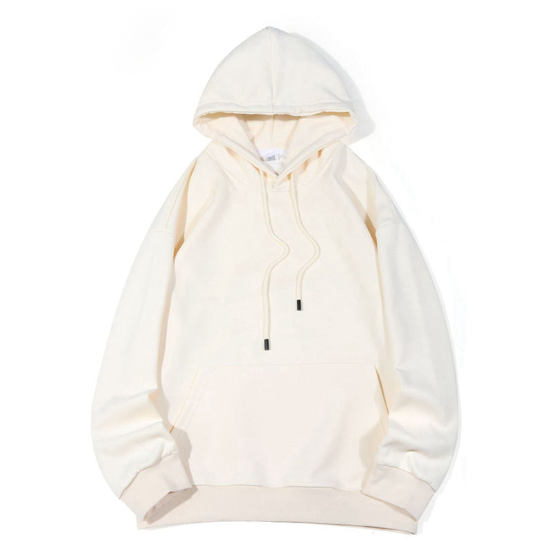 Wholesale 300g Oversized Plain for Printing Drop Shoulder Brushed Fleece Hoodie American Style Loose Fitting Trendy Brand Hoodie