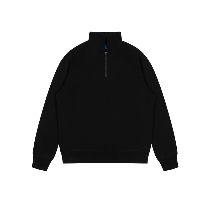 Fashion Half Zip Men's High Neck Pullover Hoodie for Spring and Autumn Hoodies 100 Cotton Blanc Hoodies From a Trendy Brand