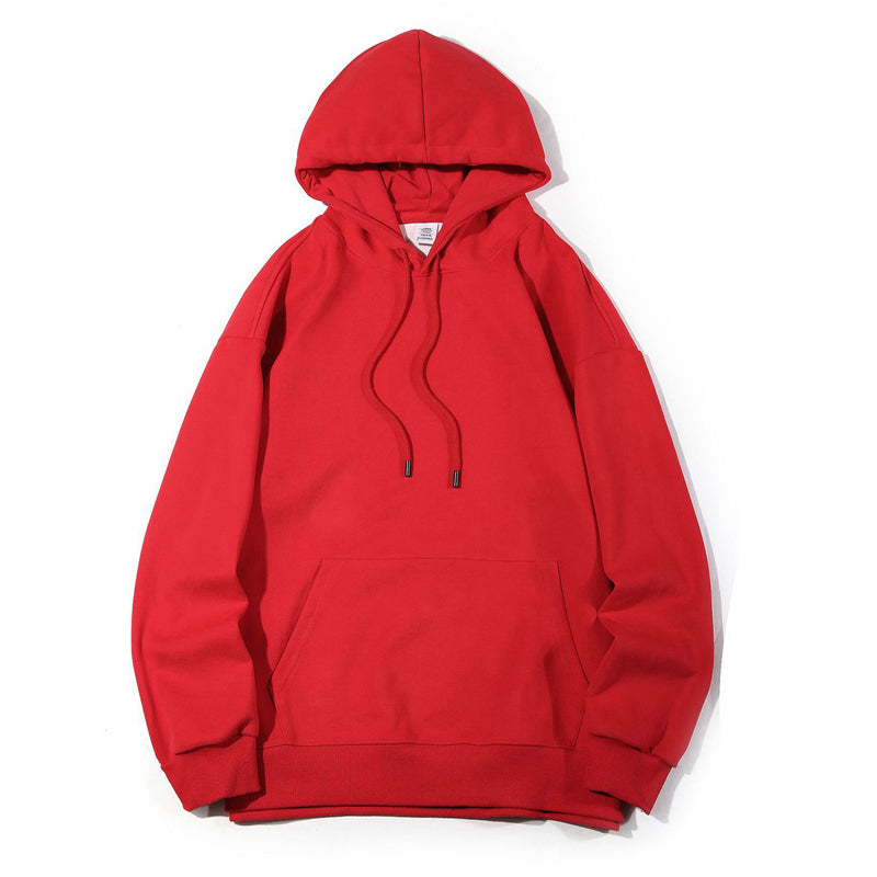 Wholesale 300g Oversized Plain for Printing Drop Shoulder Brushed Fleece Hoodie American Style Loose Fitting Trendy Brand Hoodie