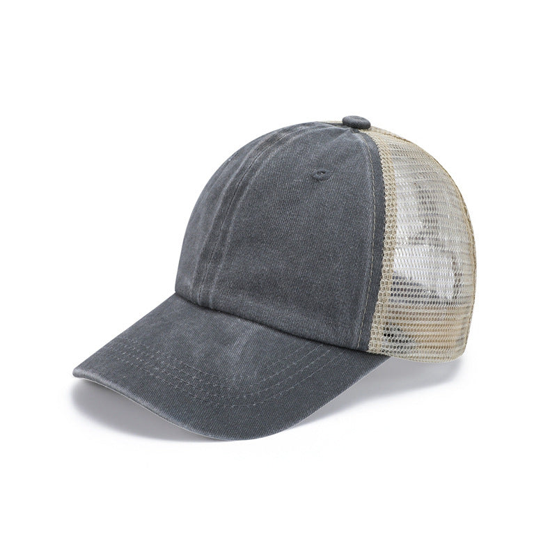Customized Cap Blank Fashion Breathable Net High Quality Hot Sale Baseball Sport Acid Wase Cotton Embroidery logo Summer Caps