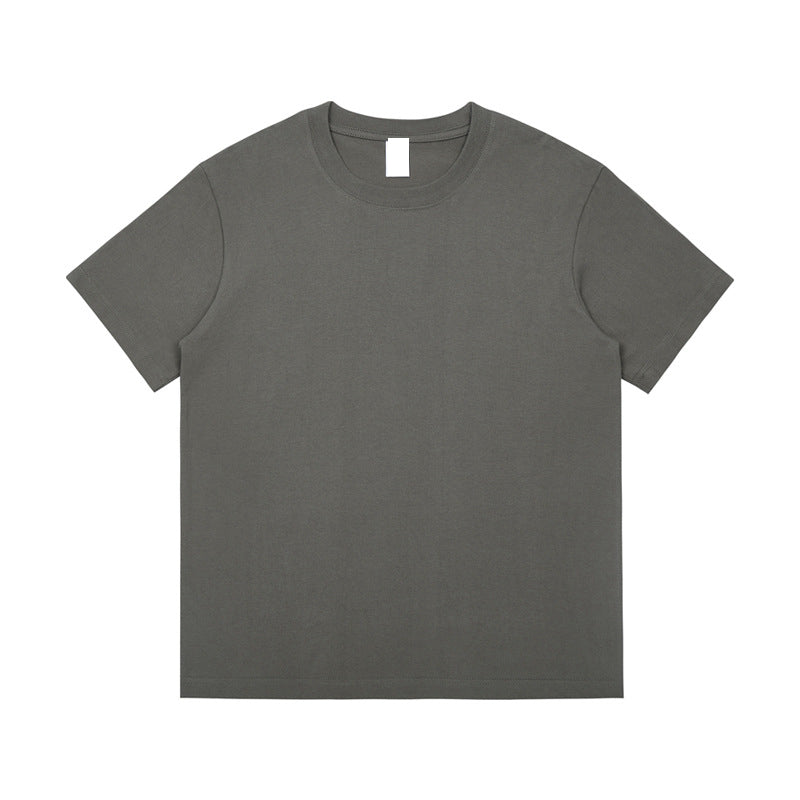 Custom logo t Shirts Black Basic Loose High Quality 230 Gsm Heavy Cotton Plain Short Sleeve Fashion Dtf Transfers for t Shirts