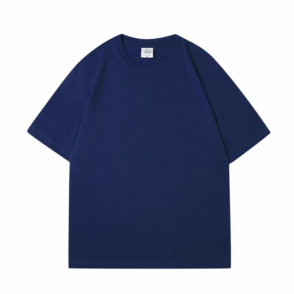 12 Color All Cotton Short Sleeved T-shirt with Loose Shoulder Design and Couple Style t Shirt for  High Quality Personalized