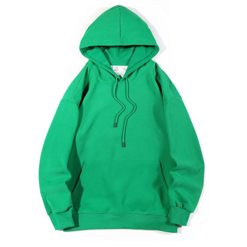 Wholesale 300g Oversized Plain for Printing Drop Shoulder Brushed Fleece Hoodie American Style Loose Fitting Trendy Brand Hoodie