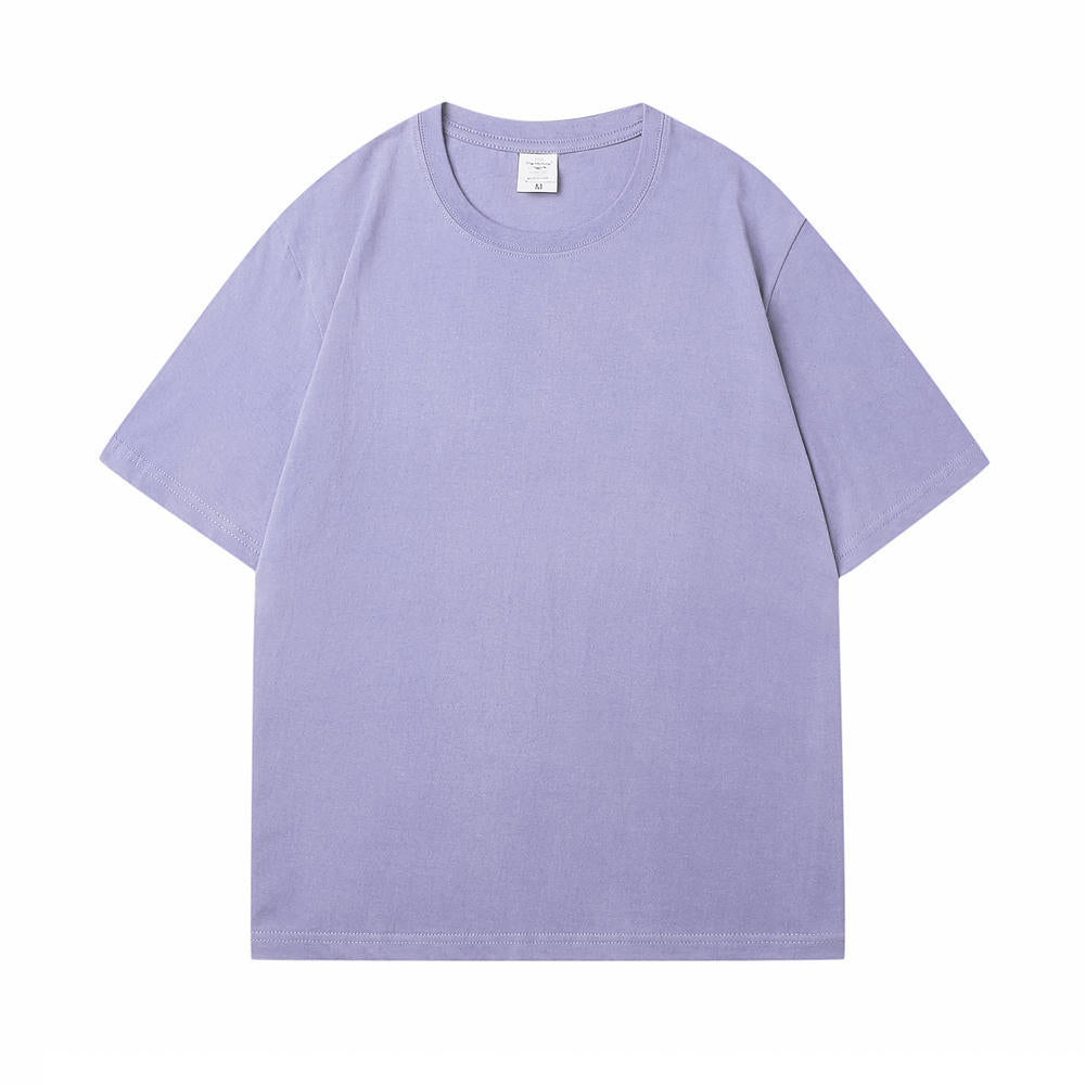 Men's Cotton t Shirts Custom logo Oversized Short Sleeve Drop Shoulder Round Neck Soft Sport Fashion Plain Tshirts for Printing