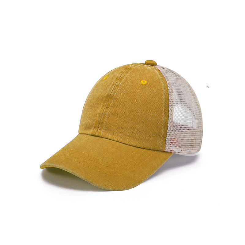 Customized Cap Blank Fashion Breathable Net High Quality Hot Sale Baseball Sport Acid Wase Cotton Embroidery logo Summer Caps